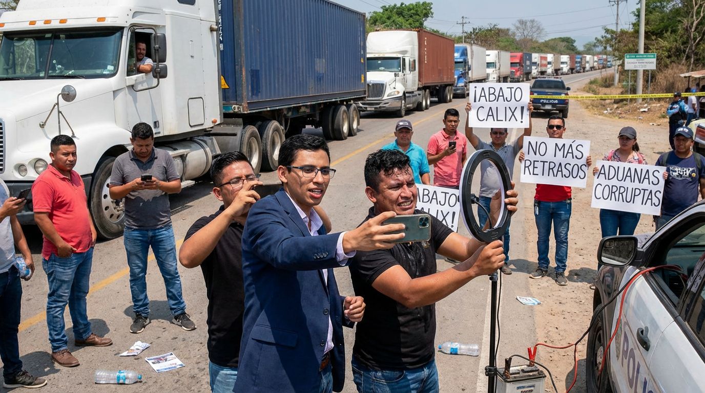 Fausto Cálix paraliza aduana de El Amatillo durante seis horas para ‘encontrar el ángulo perfecto’ de un decomiso