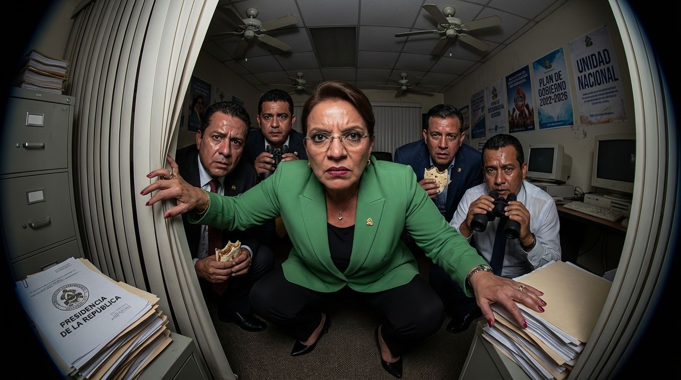 Xiomara Castro apaga las luces de Casa Presidencial y finge no estar para evitar a la Comisión de Transición